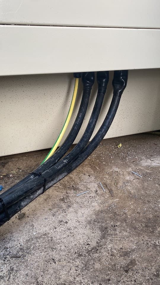 Armoured cable run in ready to supply a garage or EV charger