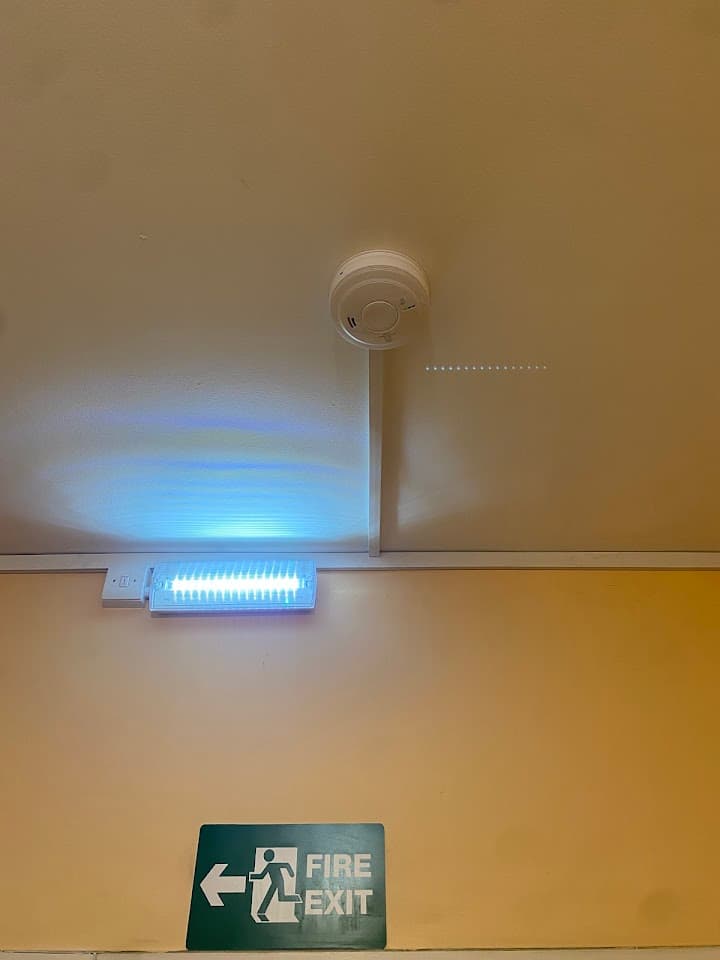 Emergency light and fire-exit sign installed and tested