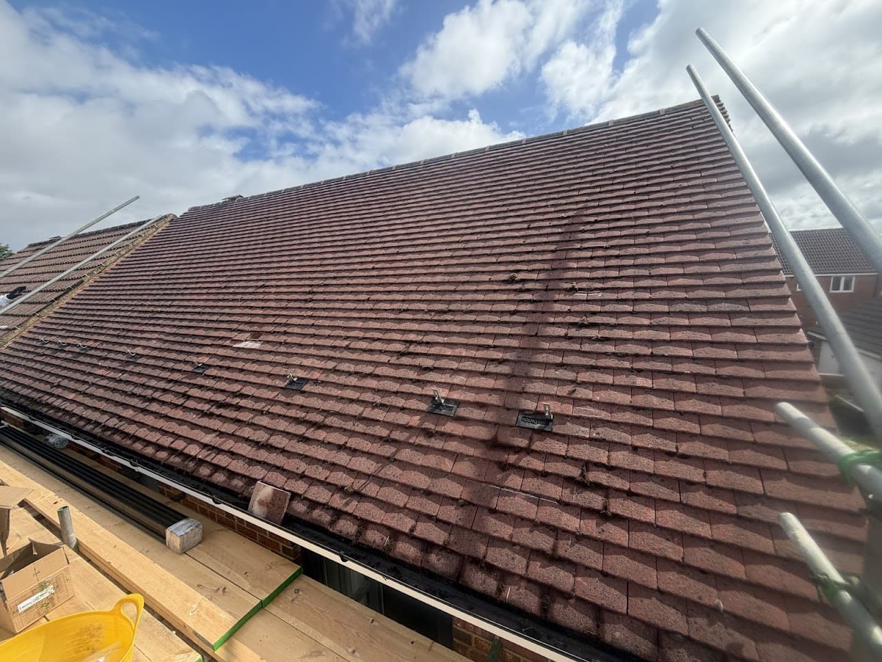 A full solar panel array fitted to a pitched roof